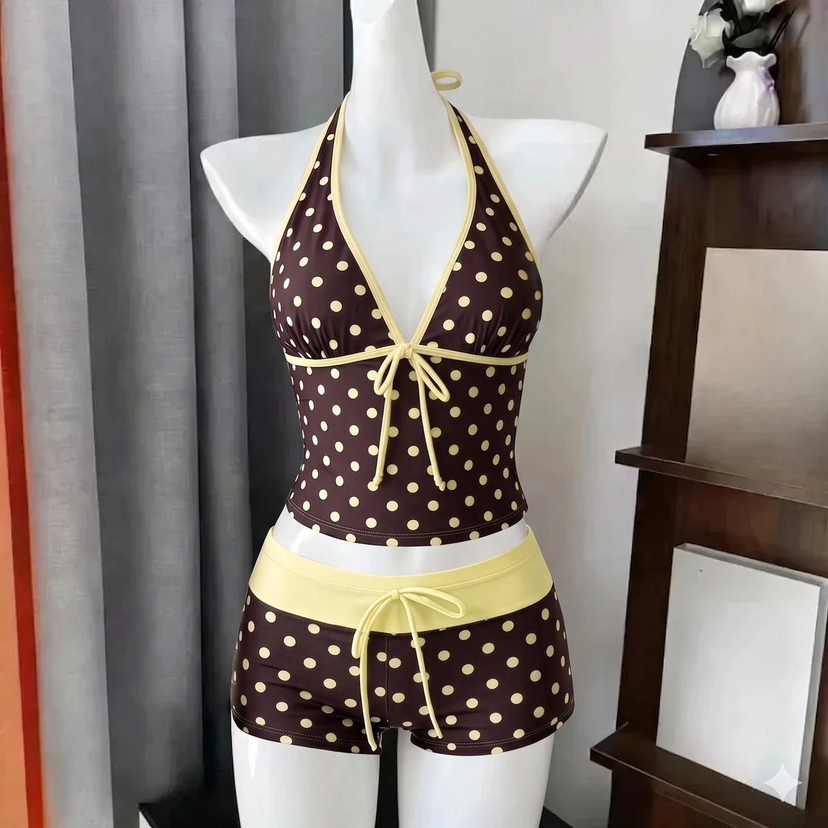 Petite Dot Ruffle Bikini Set