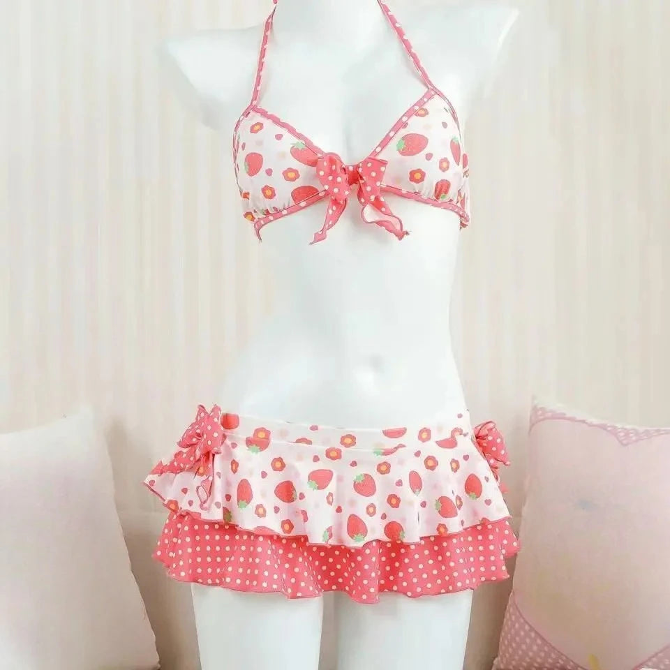 Petite Dot Ruffle Bikini Set