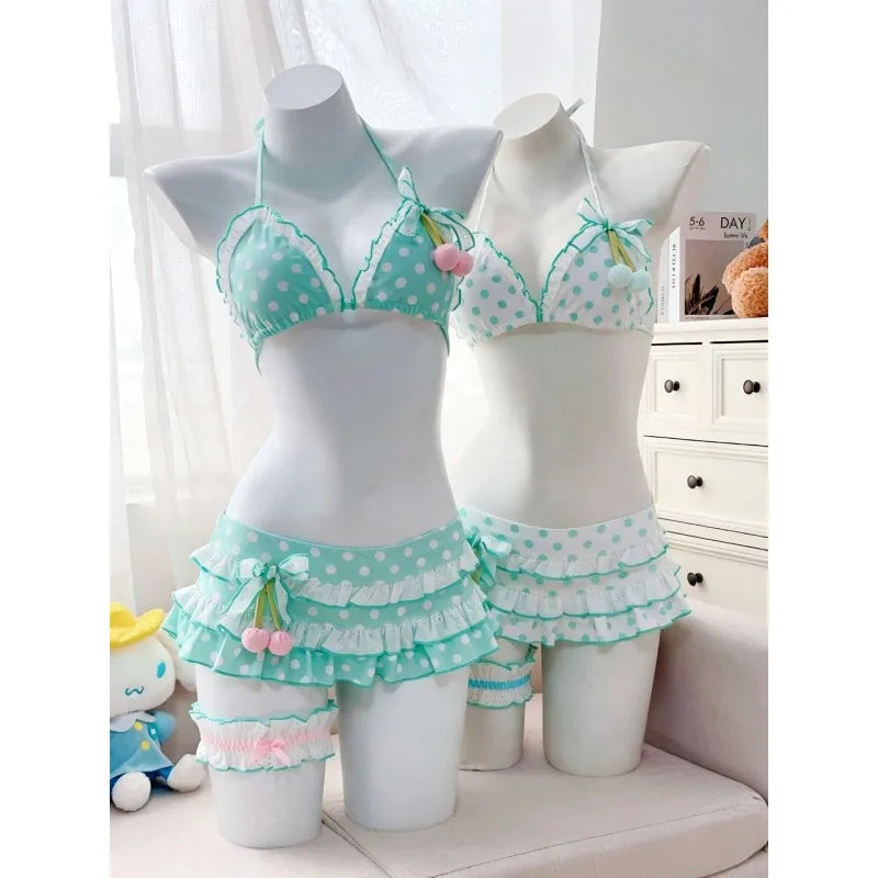 Petite Dot Ruffle Bikini Set