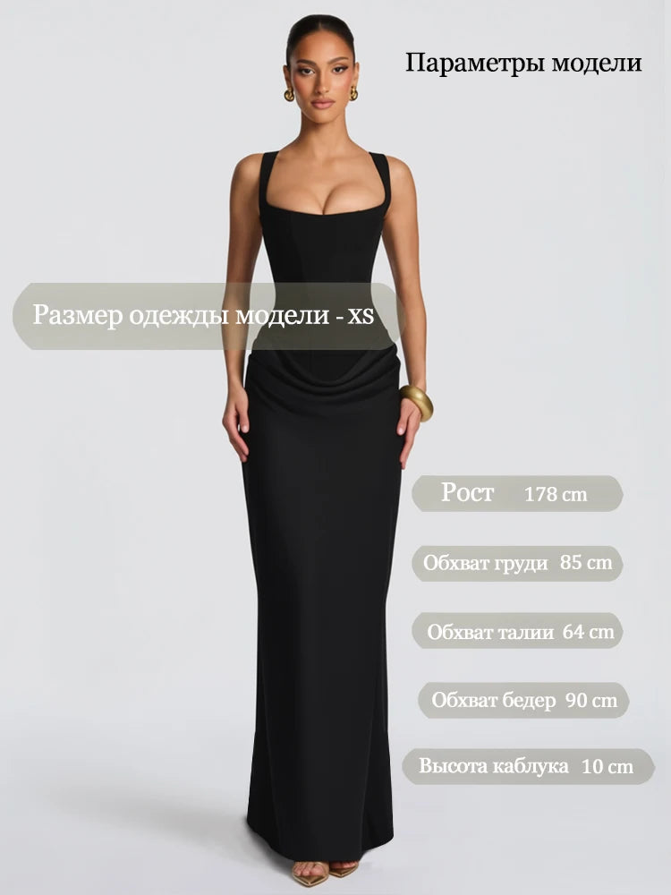 Soiree Lace Up Maxi Dress