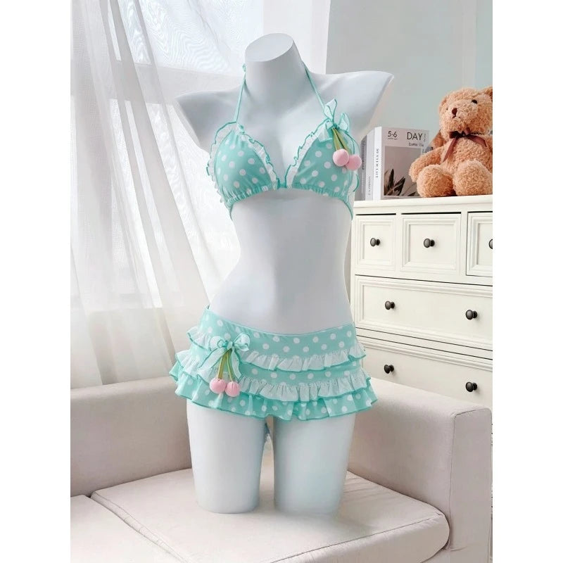Petite Dot Ruffle Bikini Set
