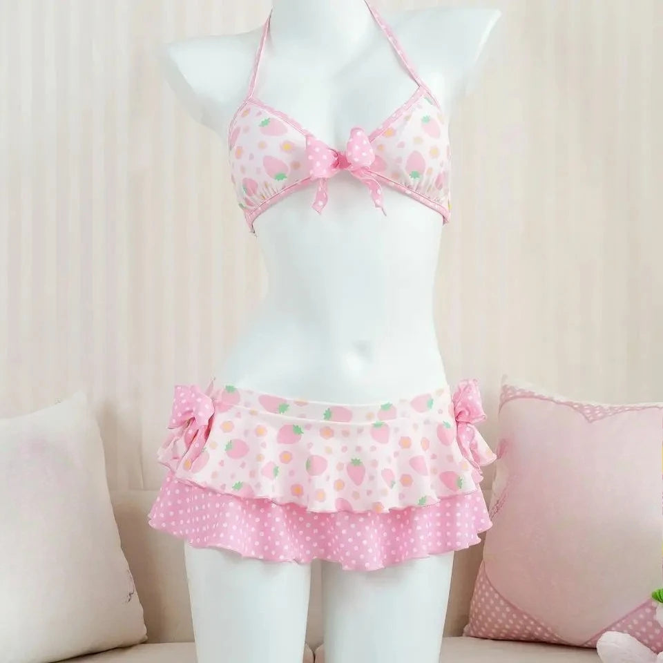 Petite Dot Ruffle Bikini Set