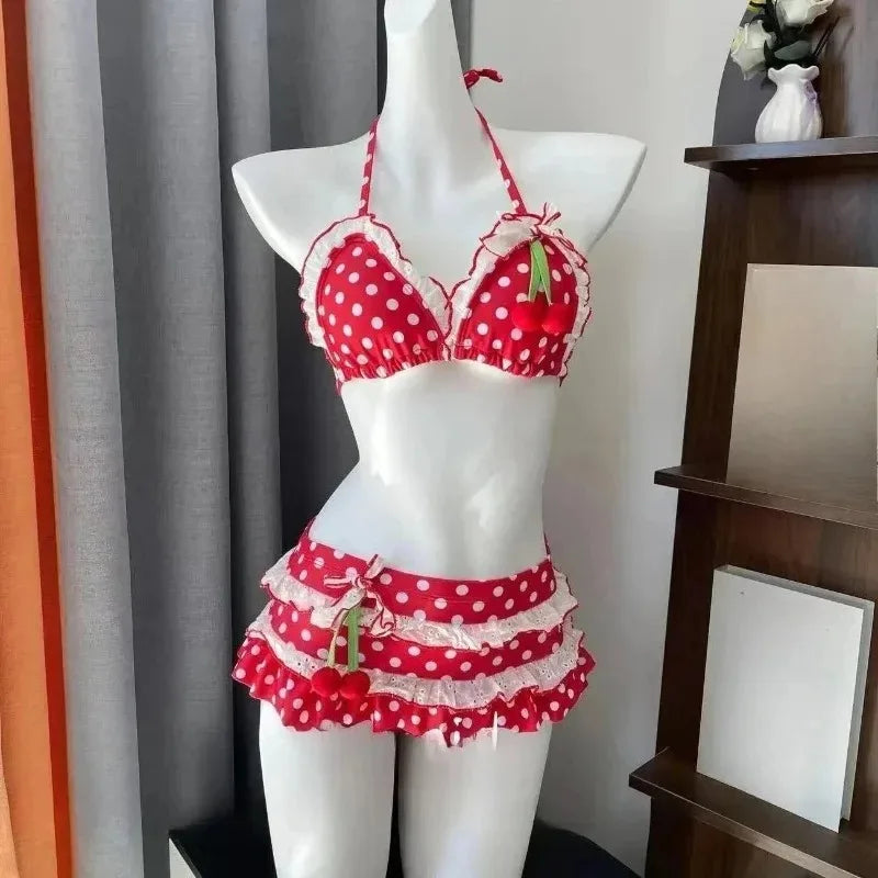 Petite Dot Ruffle Bikini Set