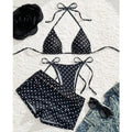 Midnight Dot Three Piece Bikini Set