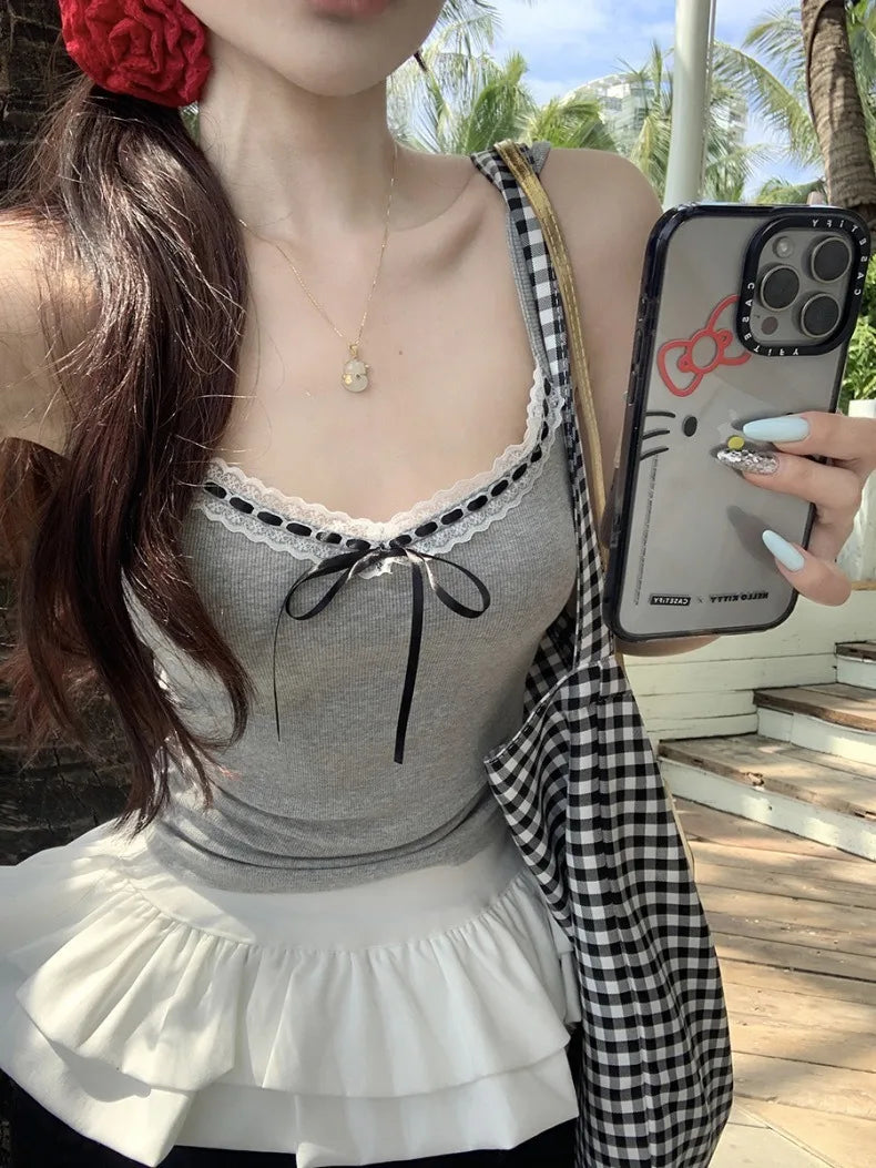 Lace Bow Lounge Cami
