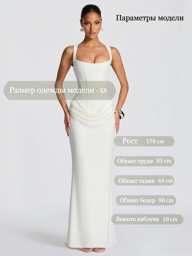 Soiree Lace Up Maxi Dress