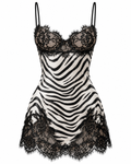 Zebra Lace Cami Mini Dress